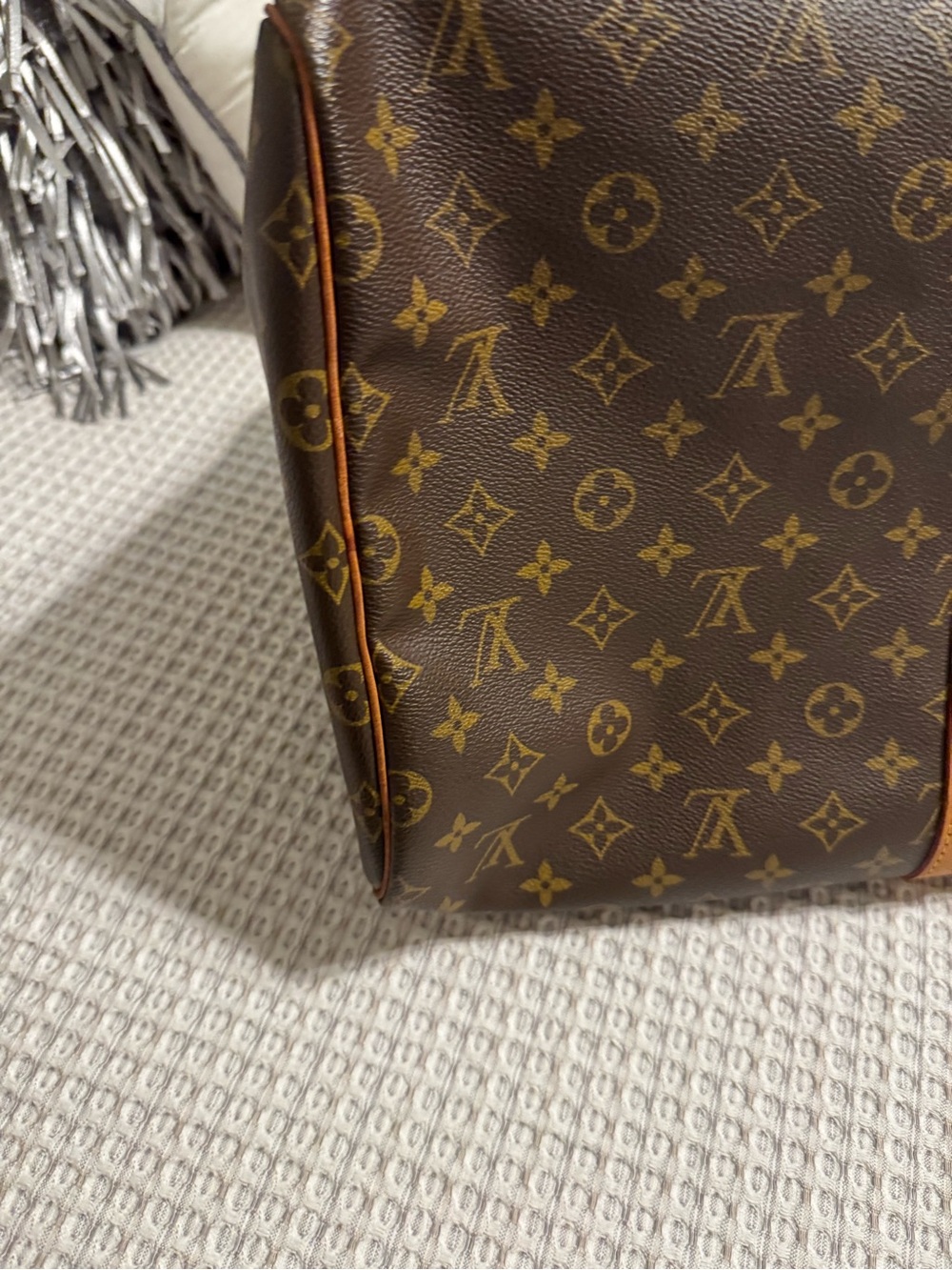 Louis Vuitton Brown Monogram Canvas Keepall with Certificate of Authenticity - Picture 8 of 13